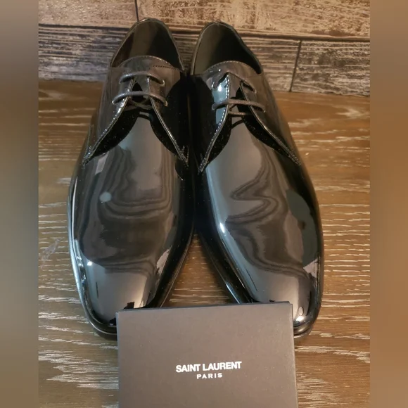 Saint Laurent patent  leather lace up shoe Size 43 **READ DETAILS - Picture 3 of 10